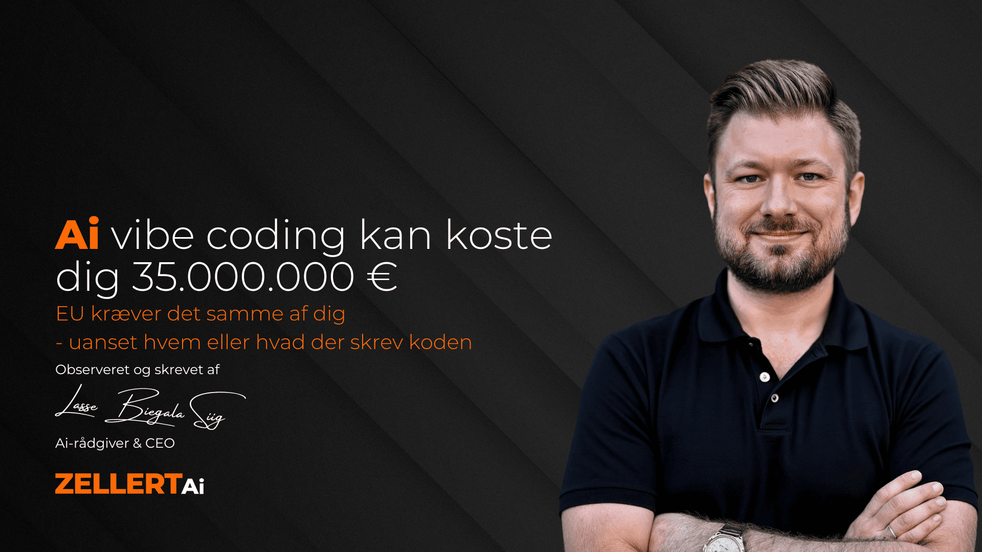 Person der prompter kode på en laptop – illustration af Vibe Coding og Ai Act-ansvar